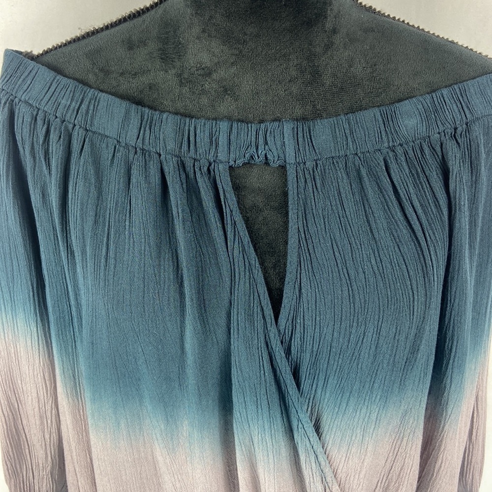 Charlotte Russe Off the Shoulder Ombré Blouse with Faux Wrap Front - Picture 3 of 8
